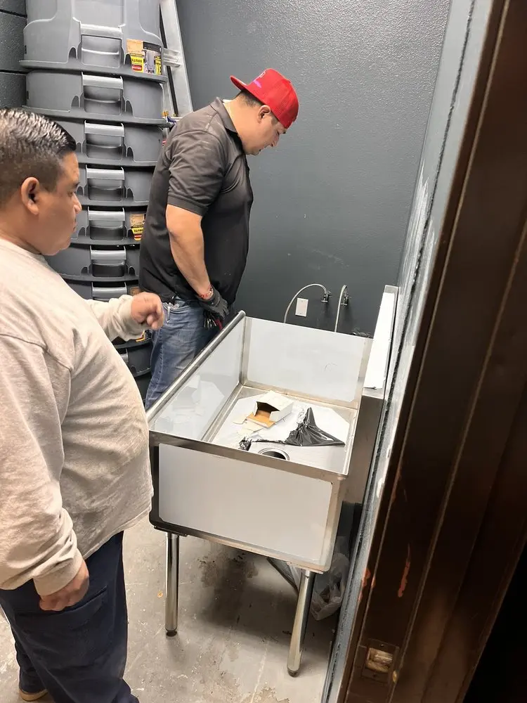 Commercial plumbing and sink installation in Pasco